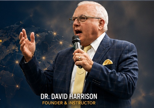 Dr. David Harrison speaking into a microphone